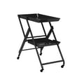 thumbnail image 5 of Furniture of America Zonnie Contemporary Steel 2-Shelf Folding Server Cart with Wheeled Base by  Black, 5 of 5