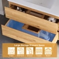 thumbnail image 3 of KZElegy 30" Wall Mounted Bathroom Vanity with Sink Modern Floating Bathroom Cabinet with 2 Soft-Close Drawers,Nature, 3 of 11