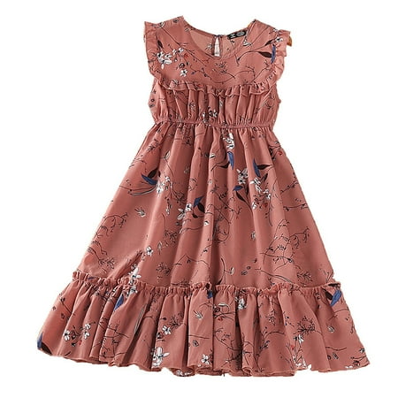 

KI-8jcuD Girls Boho Dresses Girls Child Sleeveless Flowers Prints Beach Sundress Party Dresses Princess Dress Girls Size 6 Autumn Dress for Toddler Girl Kid Rompers for Girls Dress Collar Girls Birt