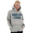 thumbnail image 4 of Christian Strong Religious Faith Unisex Plus Fleece Graphic Hoodie Brisco Brands 2X, 4 of 5