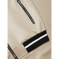 thumbnail image 4 of Hat and Beyond Mens Varsity Zip Up Two Tone Stripe Bomber Track Jacket, 4 of 6
