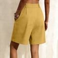 thumbnail image 4 of MYAOYI Shorts for Women Straight Leg Casual Shorts High Waisted with Pockets Work Office Business Daily Dress Shorts, 4 of 6