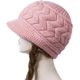 thumbnail image 5 of Rosa Mujeres Niñas Lindo Otoño Invierno Acogedor Orejeras De Piel De Punto Lana Gorro De Esquí Boina Newsboy Beanie Hat, 5 of 5