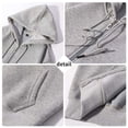 thumbnail image 5 of Men's 420g Thickened Fleece Zip-Up Hooded Sweatshirt Jacket, 5 of 16