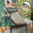 thumbnail image 6 of Sheer Curtains 72 Inches Long, Winter Snowflake Pine Tree Grey Light Filtering Window Curtains for Living Room/Bedroom, Christmas Penguin, Rod Pocket Voile Sheer Curtain Drapes, 52"W x 72"L, 2 Panels, 6 of 9