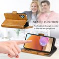 thumbnail image 5 of SaniMore Magnetic Clasp Wallet Case for Samsung Galaxy A33 5G with Cash & Card Slots, RFID Blocking Soft TPU + PU Leather Shockproof Protective Cover with Folio Flip Kickstand Shell, Lightbrown, 5 of 7