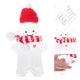 thumbnail image 3 of 3 sets Botellas de jugo vacías de Navidad con decoración de sombrero y bufanda Jugues Gingerbread Man Bottle, 3 of 8