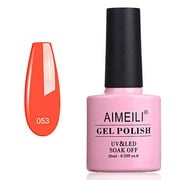 AIMEILI Soak Off UV LED Gel Nail Polish - Neon Orange Zest (053) 10ml