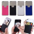 thumbnail image 1 of Zeus Solid Color Silicone ID Credit Card Sleeve Earphones Storage Phone Back Case, 1 of 7