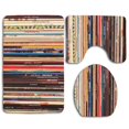 thumbnail image 1 of Juego de alfombras de baño ABPHQTO 3 piezas vinilo indie rock, 1 of 2