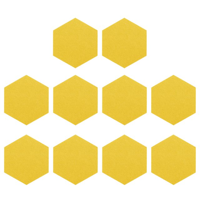 WEUVEB 10Ud Panel Acústico De Fieltro Amarillo Para Pared Con Hexagonal