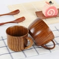 thumbnail image 2 of Yoone Wooden Cup Reusable Tea Coffee Milk Wine Heat Insulation Water Drinkware Gift, 2 of 6