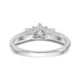thumbnail image 5 of Solid 14K White Gold Three Stone Diamond Engagement Ring with CZ Cubic Zirconia Size 5, 5 of 8