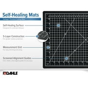 Dahle Vantage 10674 Premium Self-Healing Cutting Mat, 36x48, 1/2 Grid, Perfect for Crafts & Sewing, Black