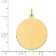 thumbnail image 2 of Auriga Fine Jewelry 14K Yellow Gold Round Disc Charm for Women (L-32mm, W-22mm), 2 of 4
