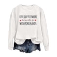 thumbnail image 5 of Mode Décontractée pour Femmes, Couleur Unie, Manches Longues, Imprimé Lettre, Col Rond, Chandail à Capuchon à Fermeture Éclair, Veste Active, Chandails en Molleton pour Femmes, 5 of 5