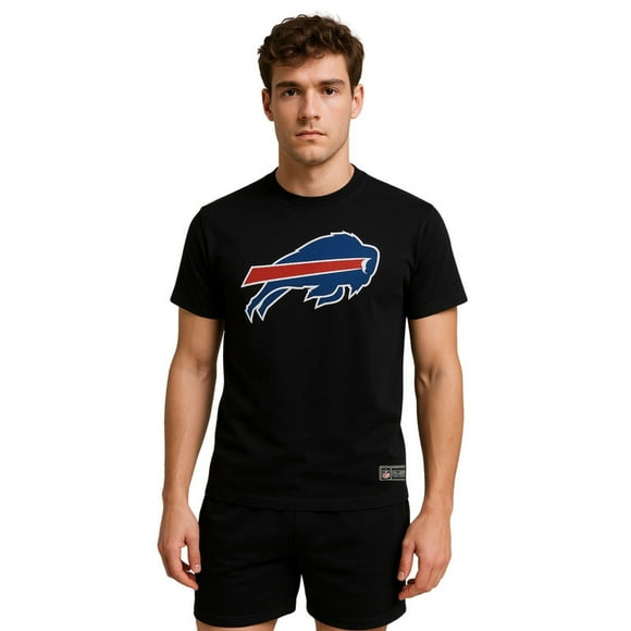 NFL Playera Aficionado Básica Buffalo Bills Negro para Hombre, Talla Mediana