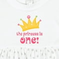 thumbnail image 4 of Inktastic Cute Princess is One 1st Birthday Girls Baby Dress, 4 of 5