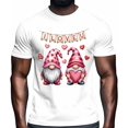 thumbnail image 2 of Camisetas gráficas informales de manga corta para hombre con diseño de gnomos para San Valentín, 2 of 8