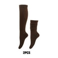 thumbnail image 2 of Guardoinrt 2x Durable Slouch Socks Elasticity And Exquisite Craft Fit For All Feet Shape Polyester Breathable Coffee 1Set, 2 of 6
