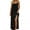 Black, variant on Women's Backless Cami Maxi Dress with Back Tie - Sleeveless Lounge & Sundress | Boho Split Long Dress | Soft Solid House Dress for Home, Beach, Vacation (,XXL)