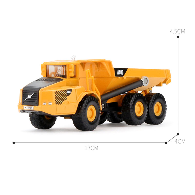 1:87 alloy loading and unloading truck children's toy car model engineering dump truck 1:87 Scale Alloy Excavator Dumper Engineering Metal Diecast Truck Car Funny Toy Kids Birthday Gift - image 4 of 7