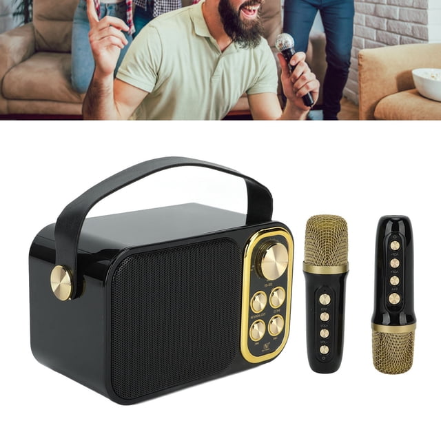 Karaoke Machine For Adults And Kids, Mini Karaoke Machine With 2 Microphones Karaoke All In One Machine Portable Singing Machine For Kids And Adults