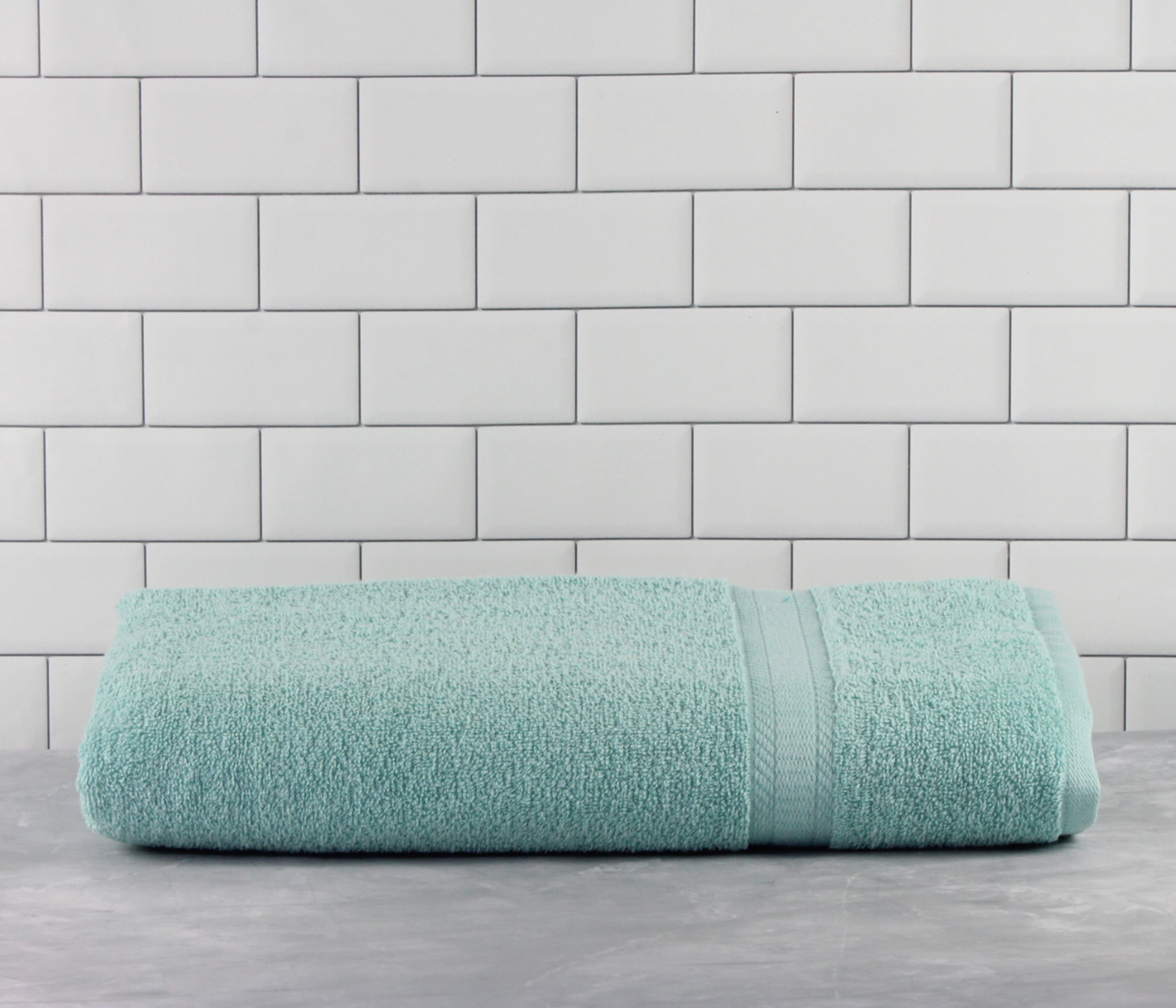Mainstays Solid Bath Sheet, Clearly Aqua