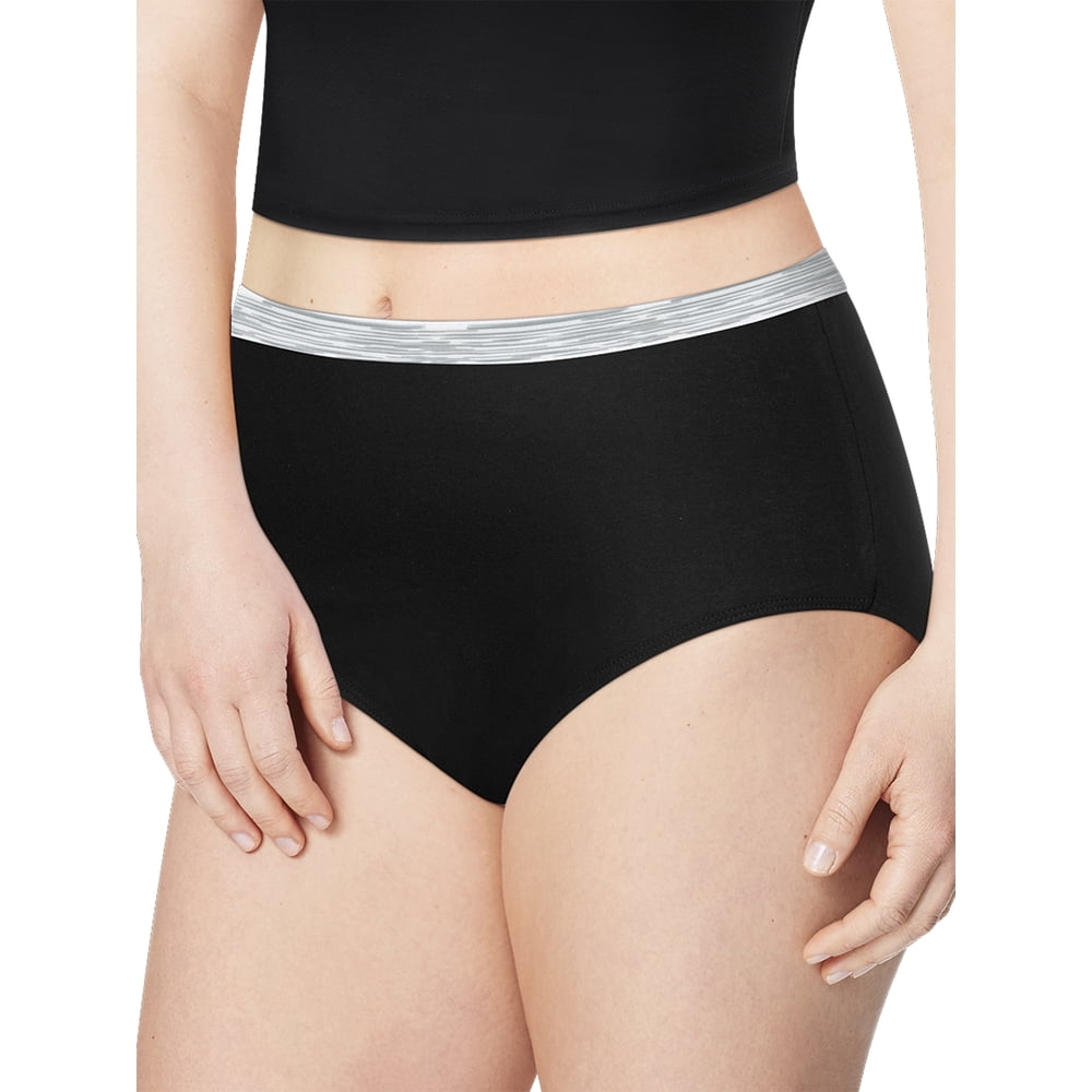 Just My Size Just My Size Women's Assorted Cotton Brief Underwear, 6