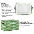 thumbnail image 3 of Christmas Diagonal Green Plaids Snowflakes Square Storage Bins with Handles Collapsible Containing Box 2 Packs, 3 of 9