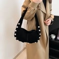 thumbnail image 2 of Slouchy Bag Hobo Women Mujeres Color Sólido Con Tachuelas para El Compras Viajes, 2 of 9