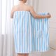 thumbnail image 4 of Batas de baño de terciopelo con ondas de agua para mujer, ideales para el baño en casa, con toallas suaves y absorbentes, batas de baño gruesas y pijamas cálidos., 4 of 6