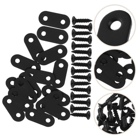 TEHAUX 16Sets Flat Metal Brackets for Wood Strong Corner Plates for Home Use