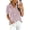 Striped Wine Red, variant on Womens Puff Short Sleeve Summer Tops Striped Plaid Ruffle V Neck Button Down Shirts Business Casual Work Blouses