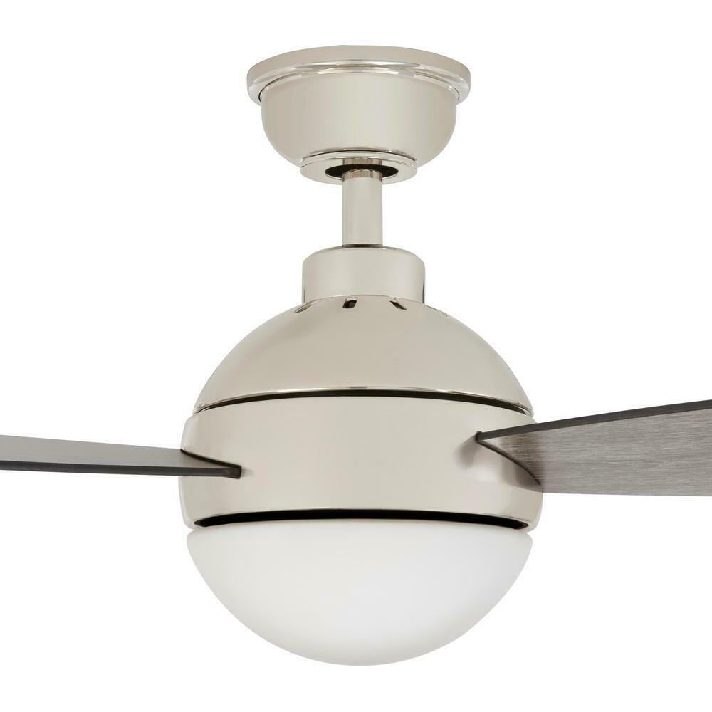 Home Decorators Collection Alisio 44 in LED White Ceiling Fan w//Light /& Remote