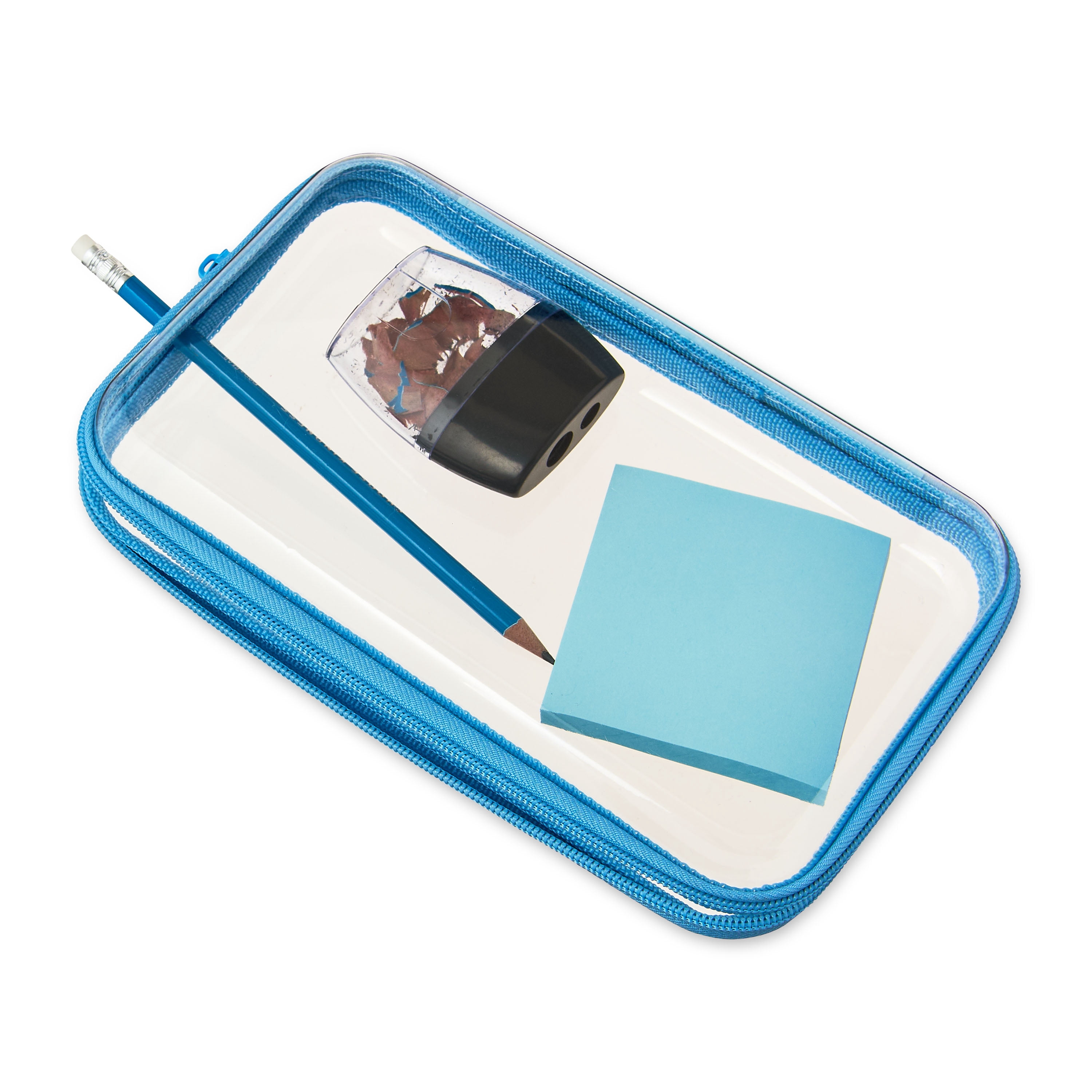 Pen+Gear Clear Zipper Case, Sky Pencil Box