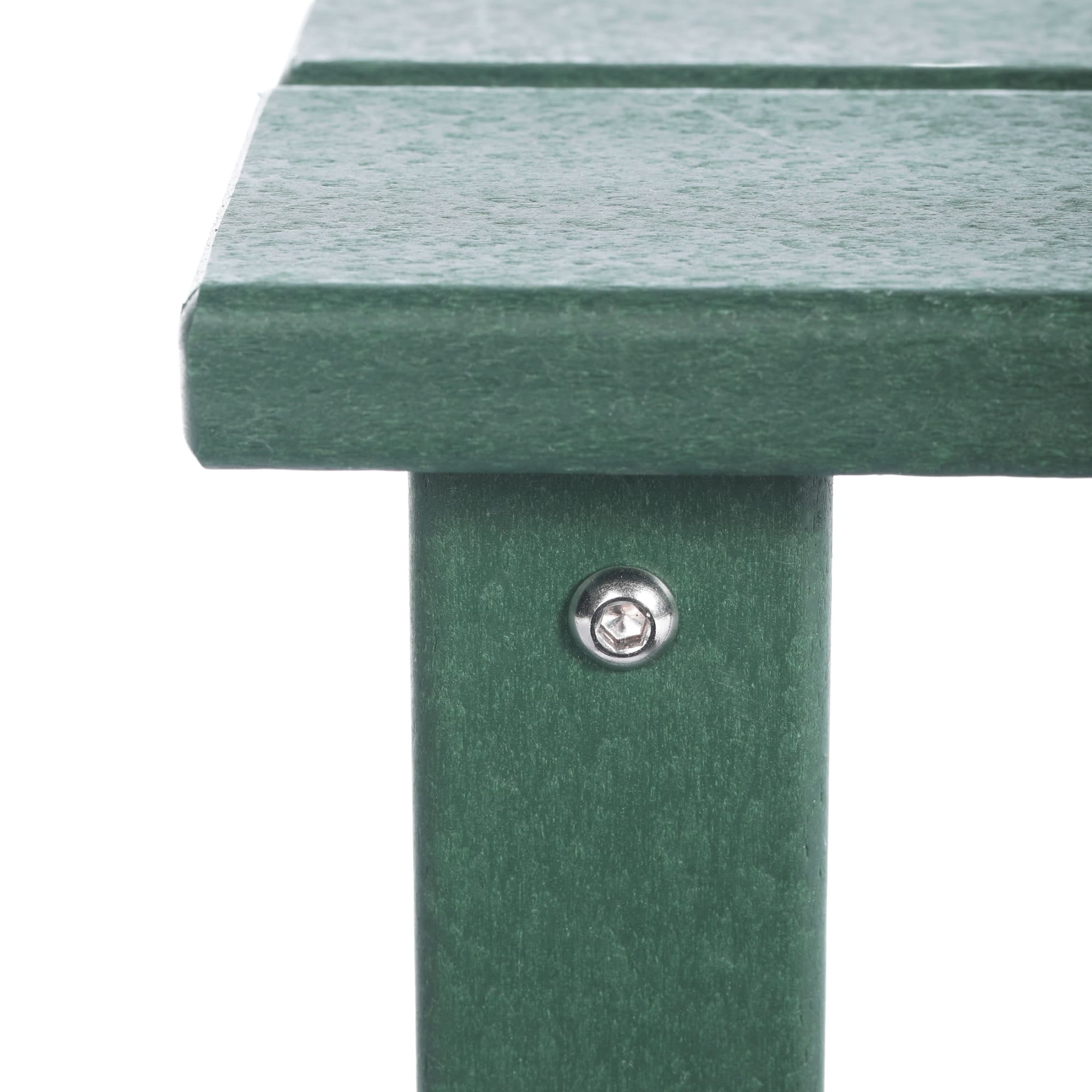 WestinTrends Malibu 2-Piece Kids Outdoor HDPE Adirondack Chair With Square Side Table Set, Dark Green