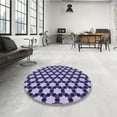thumbnail image 4 of Ahgly Company Machine Washable Indoor Square Transitional Blue Area Rugs, 3' Square, 4 of 7