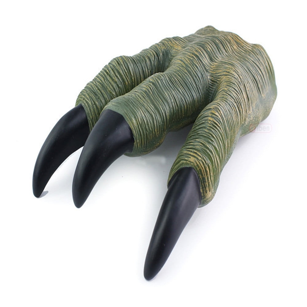 2 PCS Brown Dinosaur Claws Toys Dinosaur Dress Up Costume Party Fun Gloves 