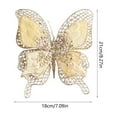thumbnail image 3 of OEFNTAC Artificial Christmas Butterfly Ornament Clip Glitter Christmas Tree Garland Wedding Birthday Party Decor 8.27x7.08in Plastic Fabric Easy Use Festive Decoration, 3 of 6