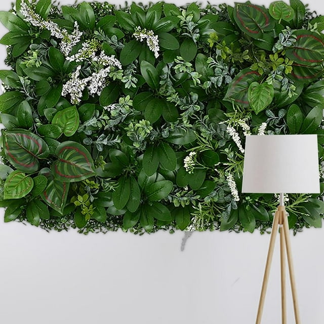 Panel de Plantas Artificiales de 40x60cm, Telón de Fondo de Boda DIY para B , E E Macarena Panel de pared de hierba
