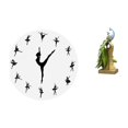 thumbnail image 1 of Reloj de pared con bailarina, decoración colgante, figura decorativa creativa, estatua de , resina sintética, adecuado para sala de estar y d, 1 of 8