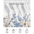 thumbnail image 5 of Blue Floral Spring Wrap Around Bed Skirts for California King Bed 18" Drop,Bed Skirt with Adjustable Elastic Belt Dust Ruffle Bed Valance for Bedroom Vintage Summer Botanical Flower Bed Frame Cover, 5 of 7