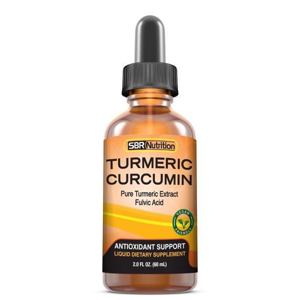 MAX ABSORPTION Liquid Turmeric Curcumin Drops for Joint Pain