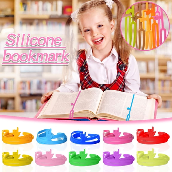 Finger Pointing Silicone Bookmark, Cute Book Marker for Office, School, Home, Reading Accessory, Funny Gift, 1 Piece, Assorted Colors