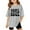 Grey, variant on WOYY Toddler Girls Oversized T-Shirt Letter Print Short Sleeve T Shirt, Black