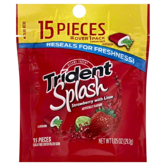 Mondelez Trident Splash Gum, 15 ea
