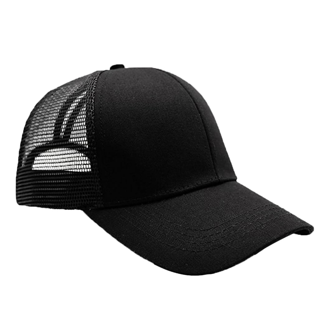 Mesh Trucker Hats Hip Hop Ponytail 