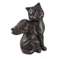 thumbnail image 1 of Statue de Chat Ange en Fonte Brun Rustique Figure 6 Pouces de Haut, 1 of 4