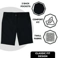 thumbnail image 3 of Boys Flat Front Stretchable Twill Chino Shorts (3-Pack), 3 of 5